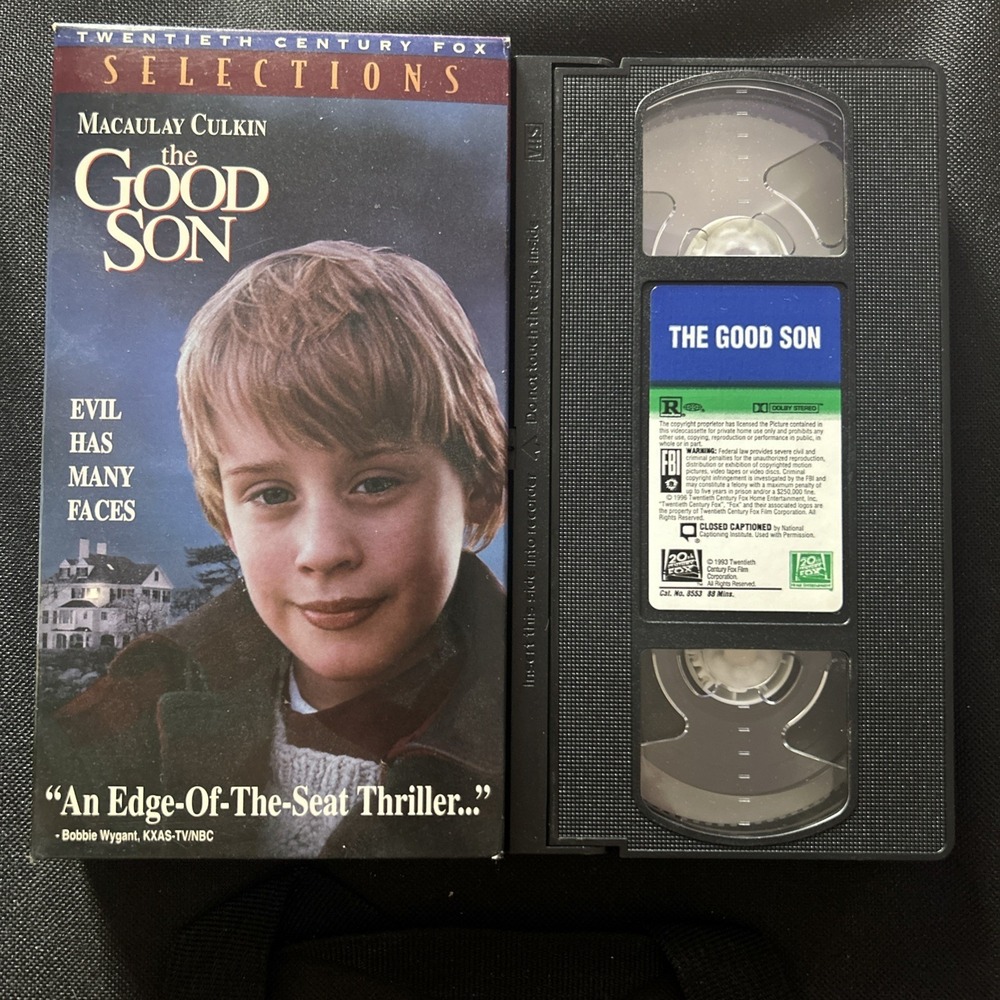 The Good Son VHS Horror Thriller Macaulay Culkin Fox Video Selections 1996